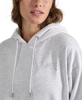 DKNY Women's Varsity Embroidered-Logo Pocket Hoodie - Macy's
