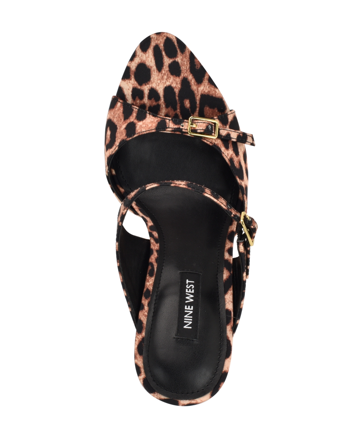 Nine West Women's Reida Open Toe Dress Sandals In Leopard Satin