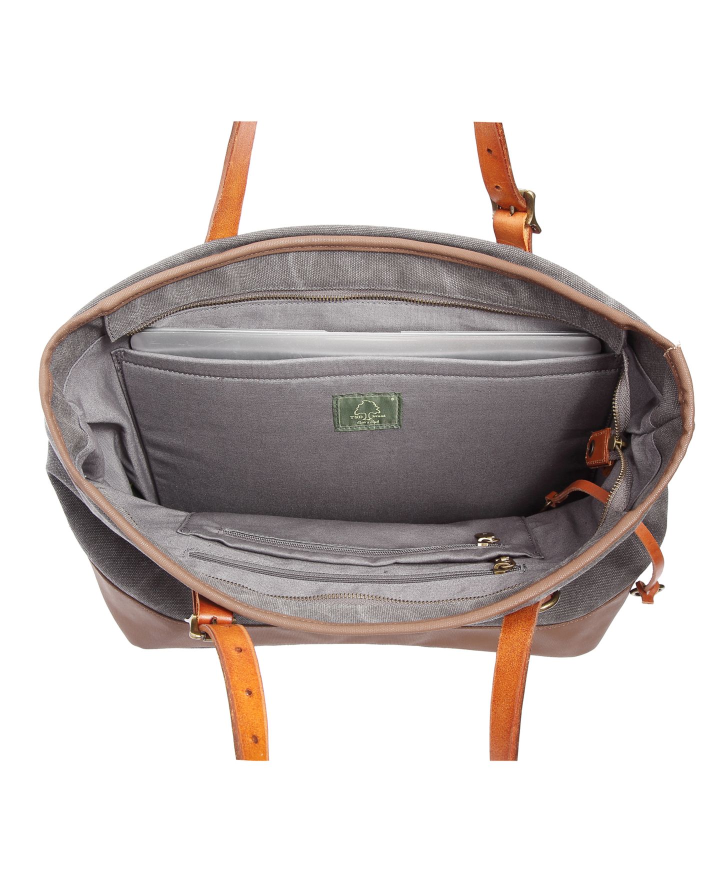 Женская сумка TSD BRAND Redwood Canvas Shopper, цвет: Серый — фото 2