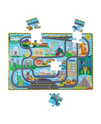 Race Track Floor Puzzle and Play Set