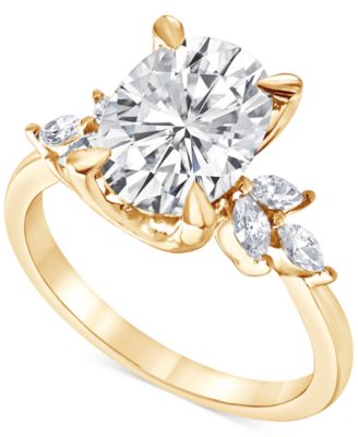 Badgley Mischka Igi Certified Lab Grown Diamond Oval Engagement Ring 3-13 ct tw in 14k White Yellow or Rose Gold - Yellow Gold 4550$