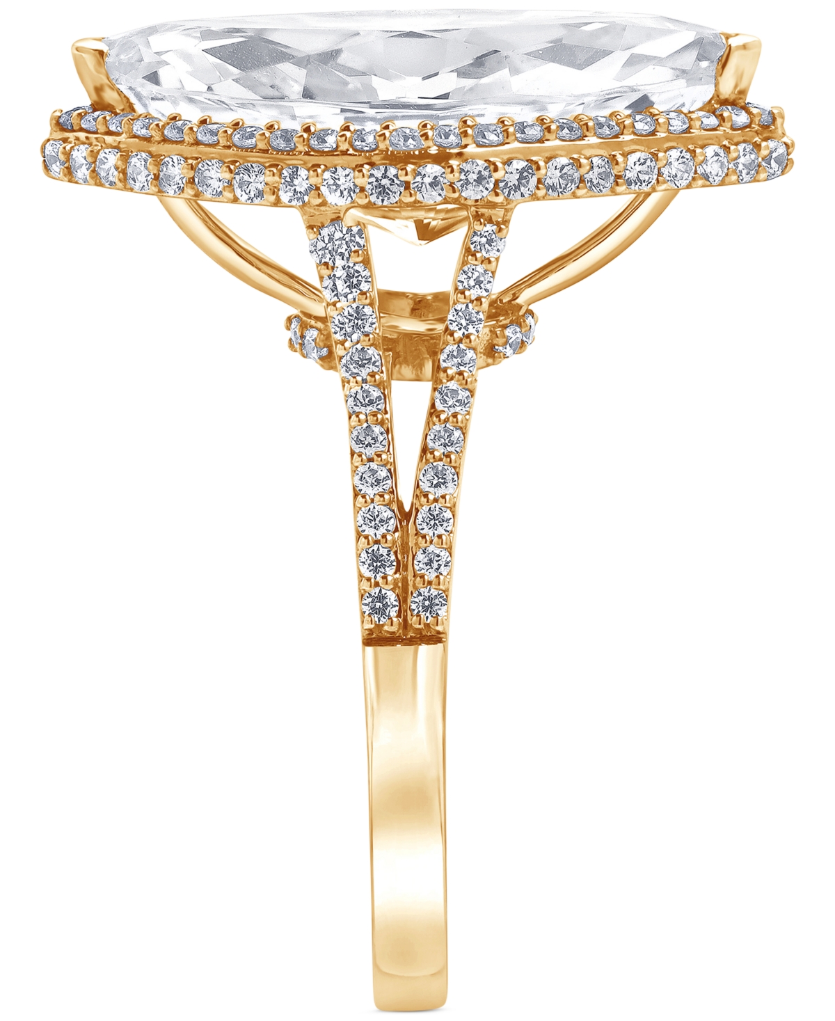 Badgley Mischka Igi Certified Lab Grown Diamond Marquise Halo Engagement Ring (5-5/8 Ct. T.w.) In 14k White, Yellow In Yellow Gold