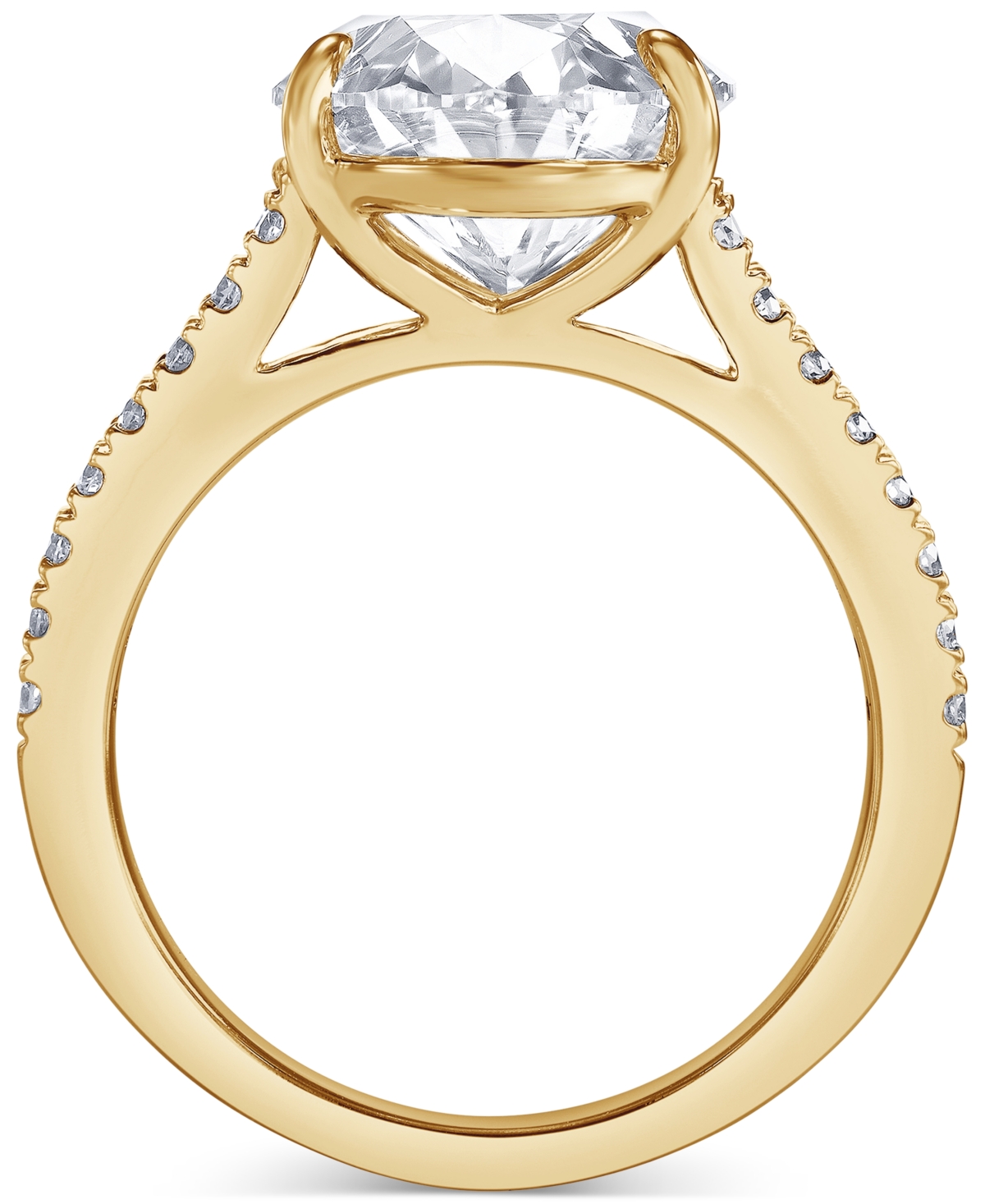 Badgley Mischka Igi Certified Lab Grown Diamond Oval Engagement Ring (6 Ct. T.w.) In 14k White, Yellow Or Rose Gold In Yellow Gold