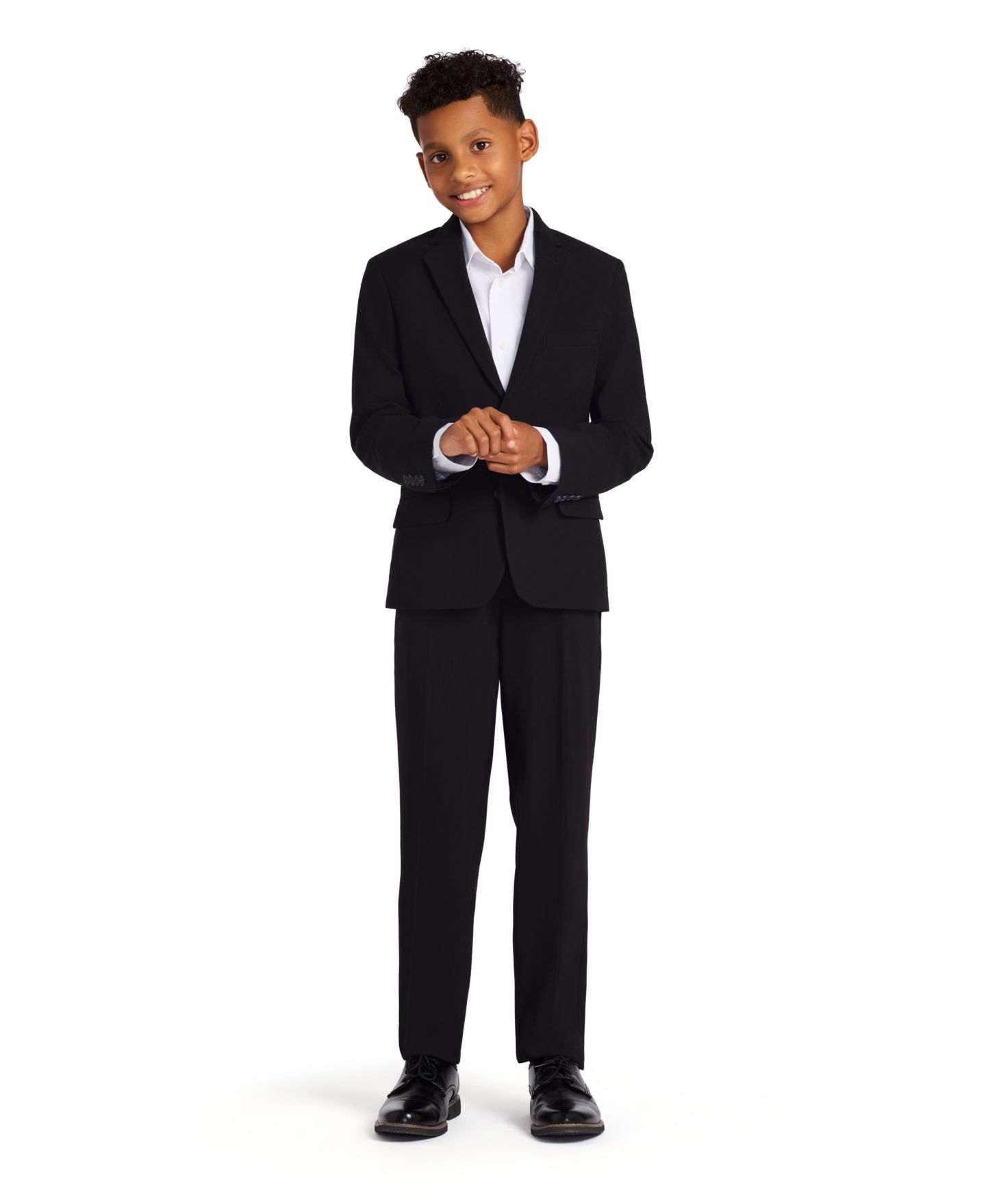Пиджак Calvin Klein Slim-Fit Stretch Suit Jacket для мальчиков, цвет: Чёрный — фото 4