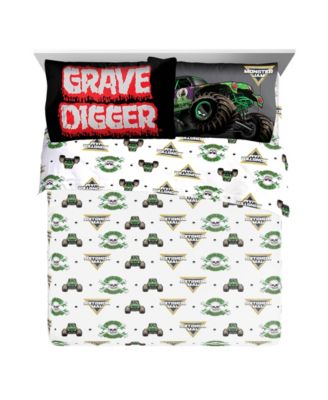 Monster Jam Grave Digger Microfiber 3 Piece Sheet Set