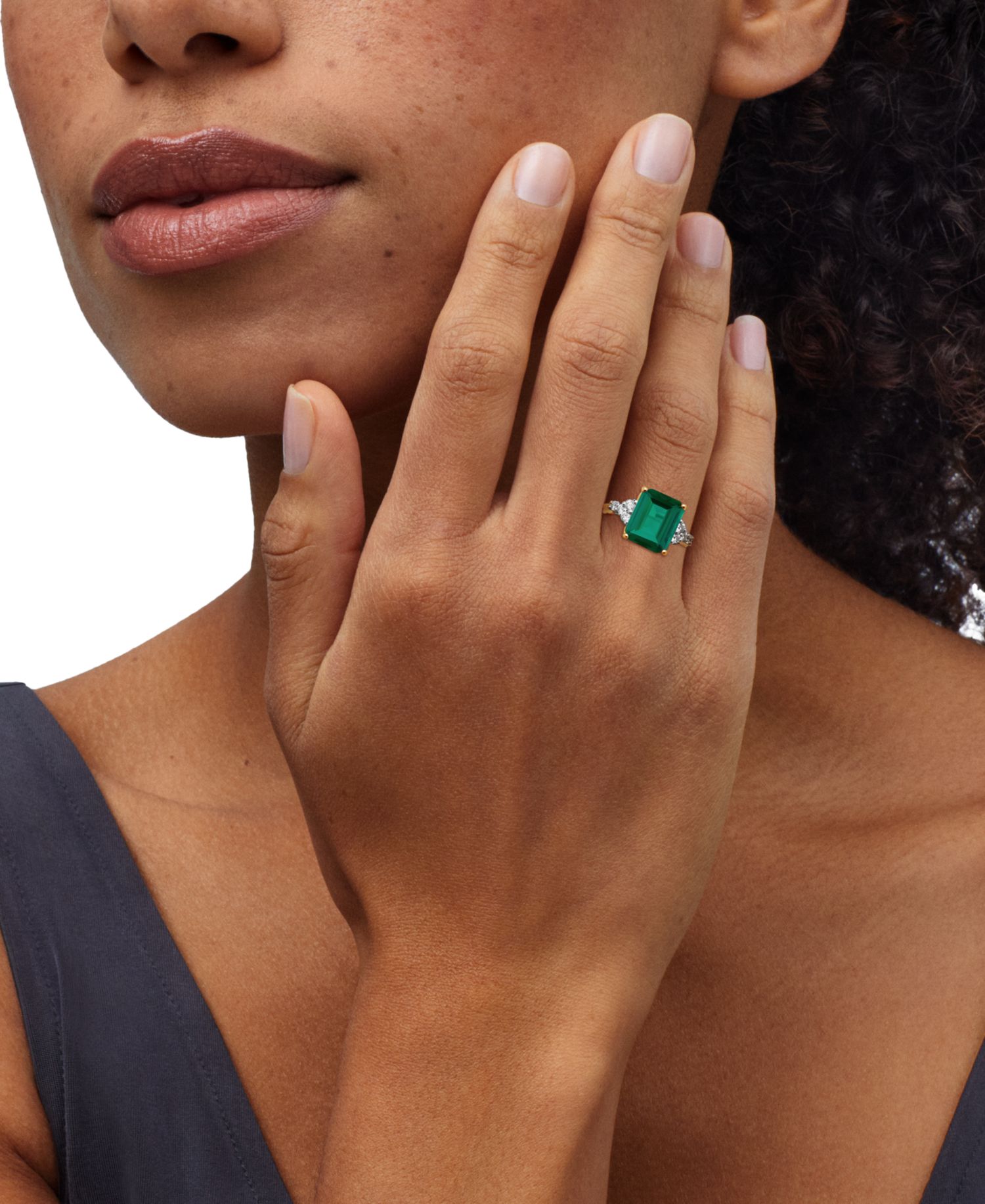 Lab Grown Gemstone & Lab Grown Diamond (1/3 ct. t.w.) Ring in 14K Gold