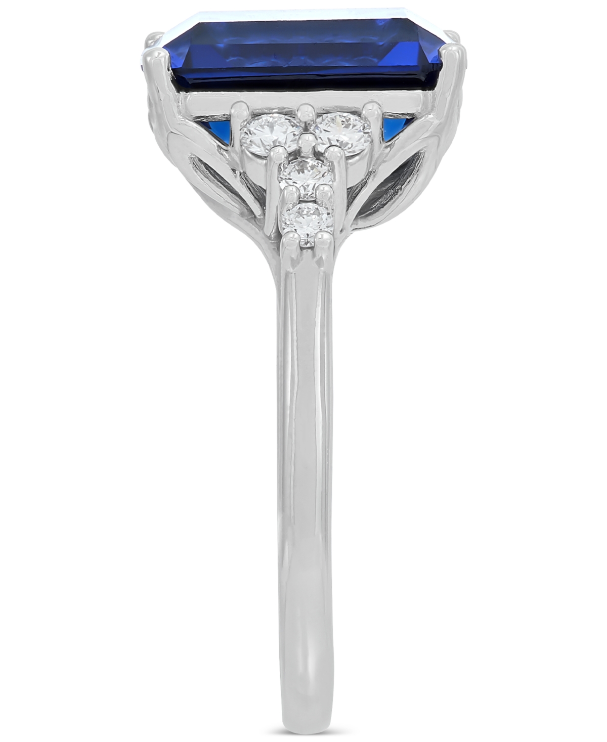Grown With Love Lab Grown Gemstone & Lab Grown Diamond (1/3 Ct. T.w.) Ring In 14k Gold In Sapphire