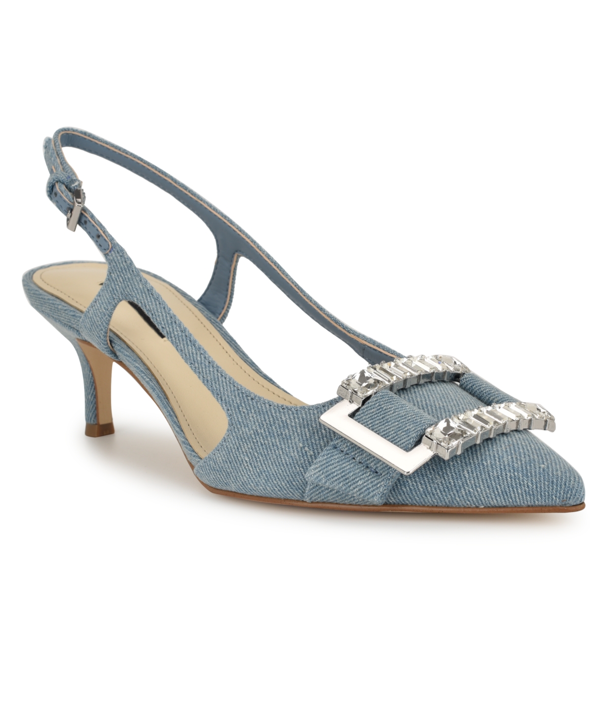 Nine West Neeri Pointed Toe Slingback Pump In Light Blue