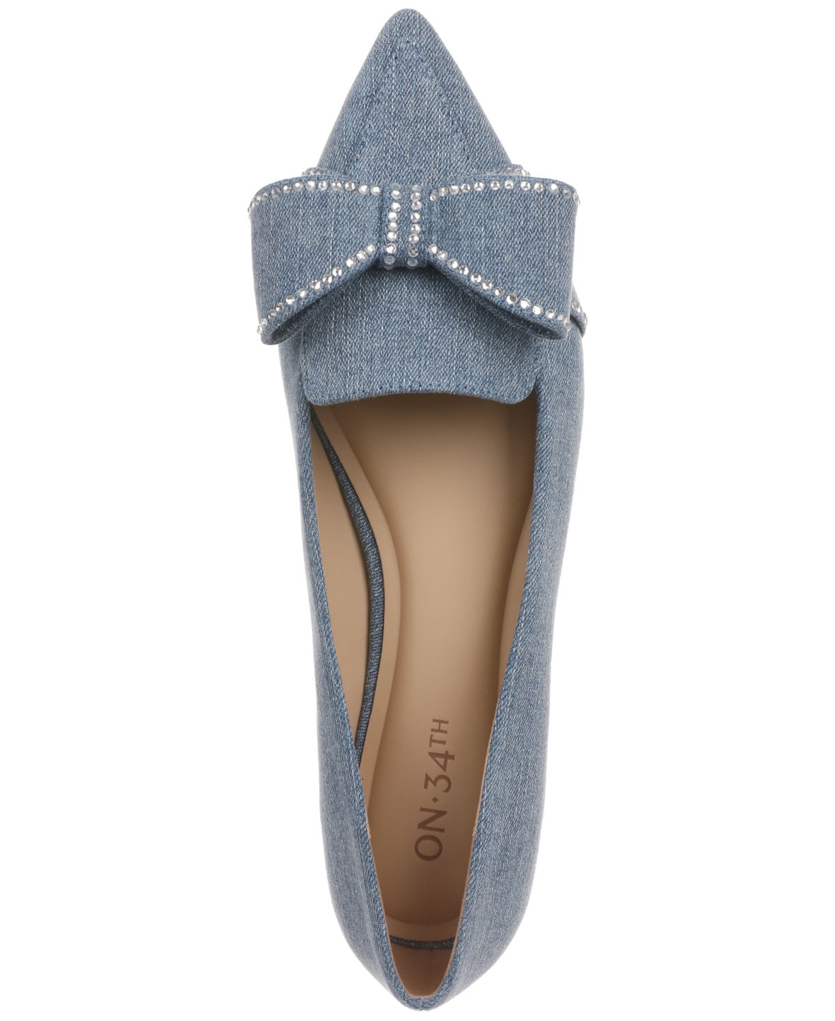 On 34th Women's Kaete Bow Flats, Exclusively At Macy's In Denim