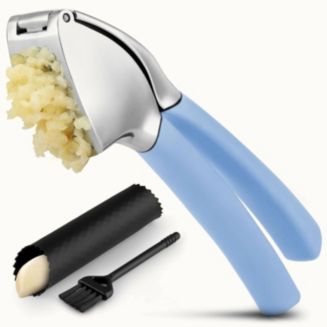 Garlic Press Comfort Grip with Peeler and Brush - Macy's