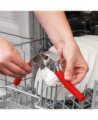 Garlic Press Comfort Grip with Peeler and Brush
