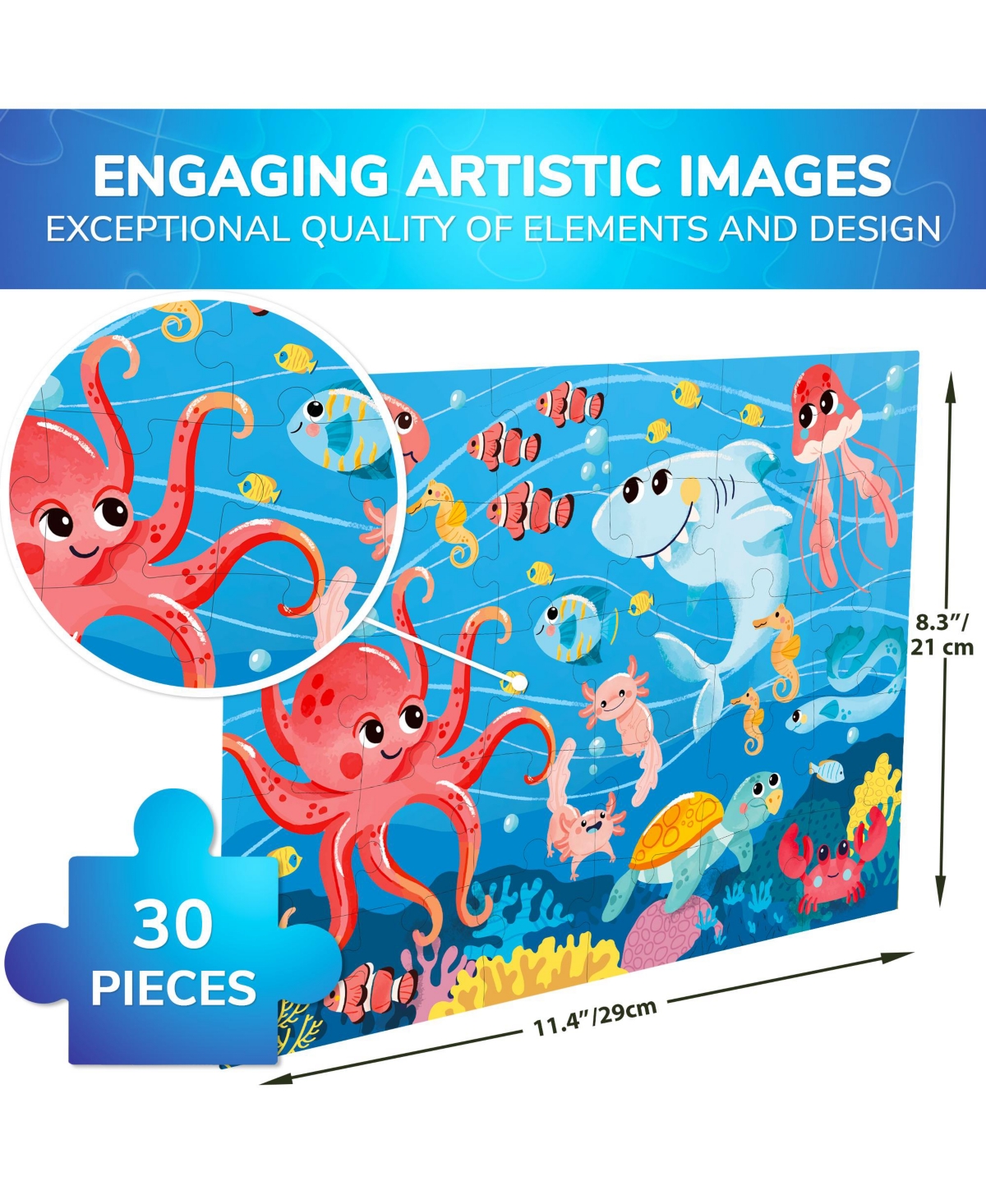 Quokka 30 Pieces Puzzles for Kids Ages 3-5 - Educational Toys