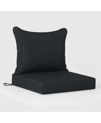 Outdoor Patio HDPE Right Arm Facing Sectional Navy Blue Corner Club Chair with Patio Cushions