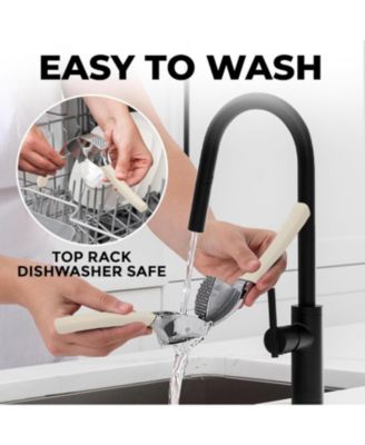 Garlic Press Comfort Grip with Peeler and Brush