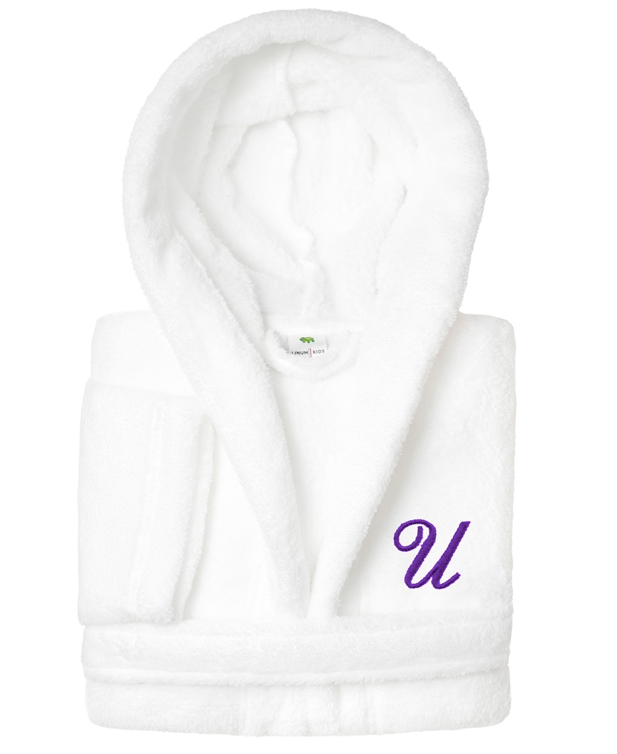 LINUM HOME PERSONALIZED KIDS SUPER PLUSH HOODED BATHROBE 