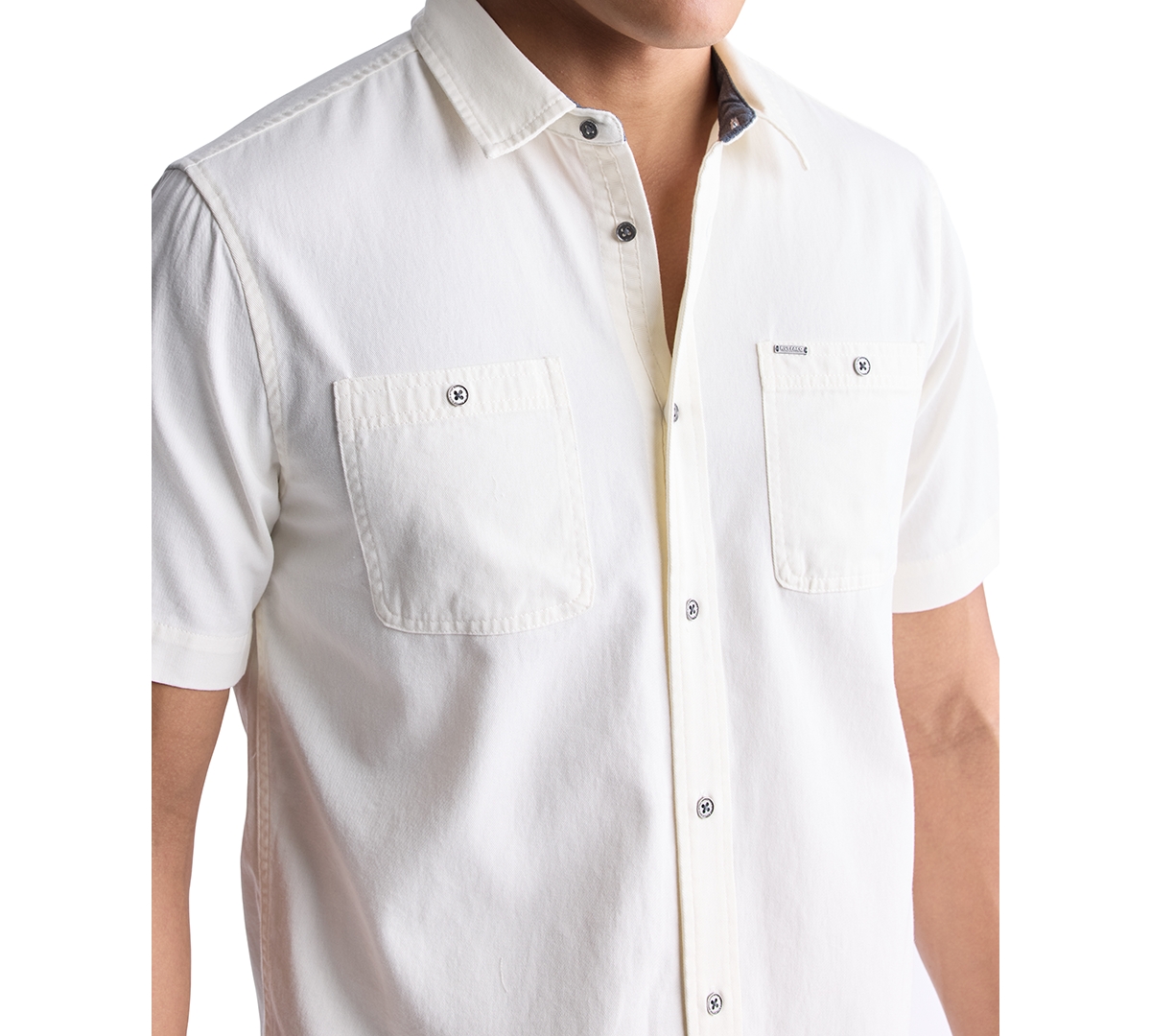 BUFFALO DAVID BITTON MEN'S SAGRINO RELAXED-FIT BUTTON-DOWN UTILITY SHIRT