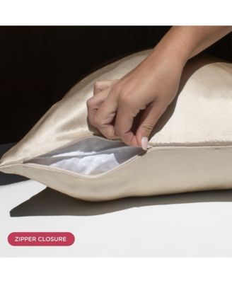 22 Momme 100% Mulberry Silk Pillowcase, Zipper, Machine Washable