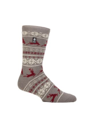 Men's Lite Jasper Holiday Outdoor Fair Isle Crew Sock