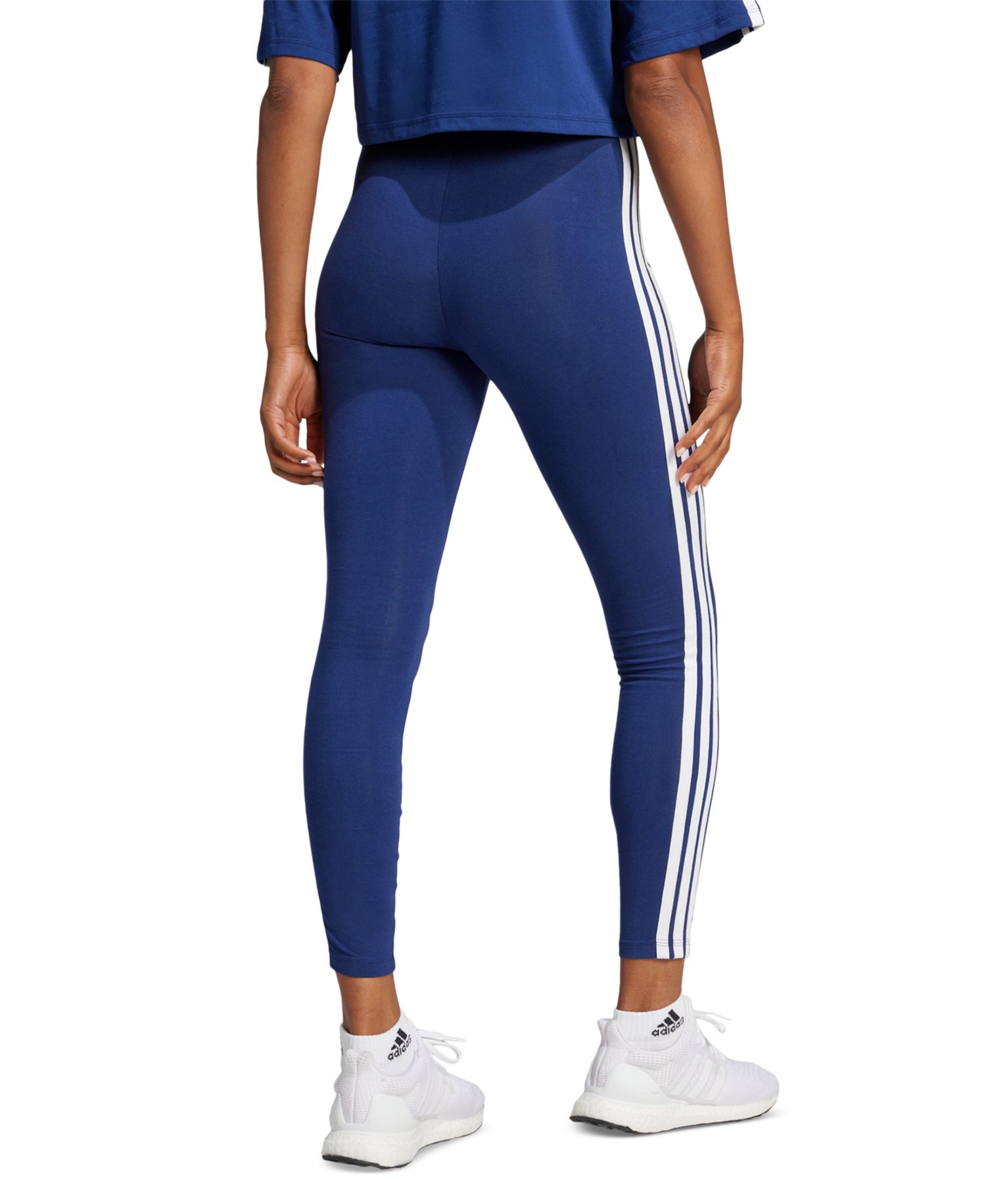 Plus Size Essentials 3-Stripes Cotton Leggings