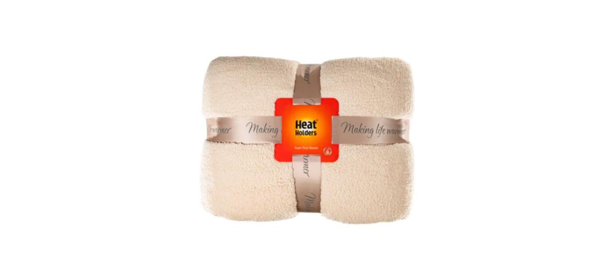 Heat Holders Super Plush Blanket In Ivory