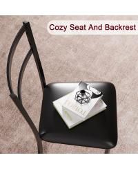 Round Dining Table Set for 2 – Compact Kitchen Dinette with Upholstered Chairs for Small Spaces, Apartments, or Breakfast Nooks