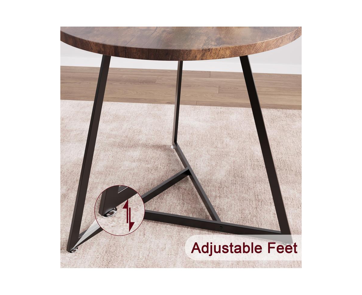 gaomon Round Dining Table Set for 2,Kitchen Table Chairs Set of 2, Small Dining Room Table Set with 2 Upholstered Chairs, Dinette for Small Place,Apar