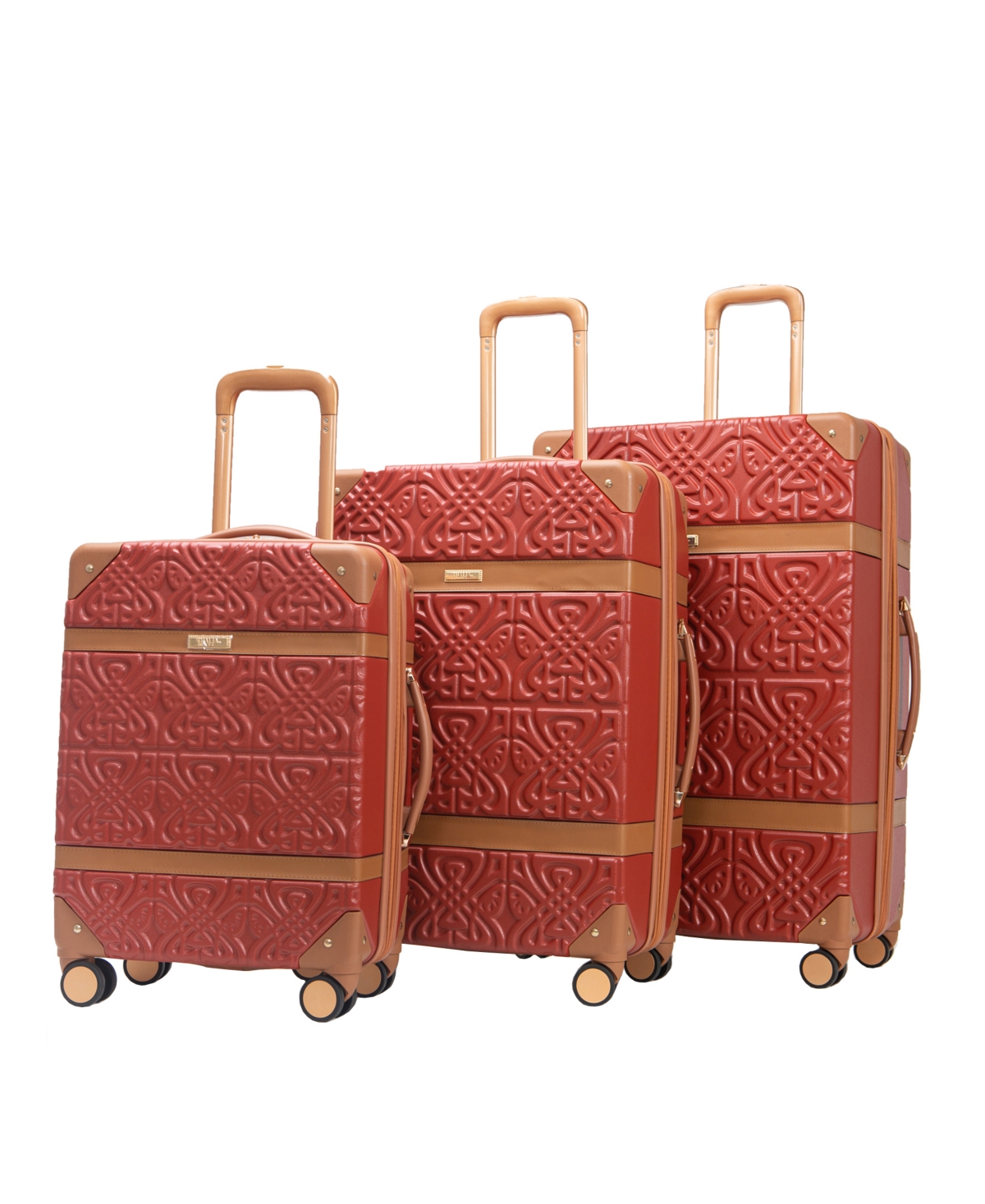 Thalia Sodi Morocco Trunk 22" Carry-on Expandable Luggage In Dark Red