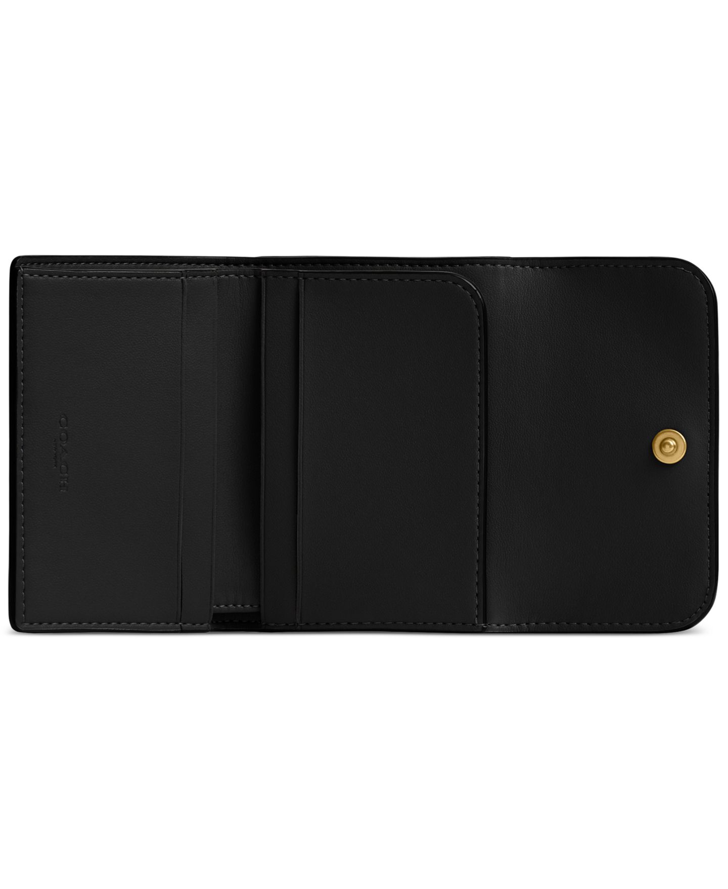 Кожаный картхолдер Coach Essential, цвет: Латунный / Чёрный — фото 4