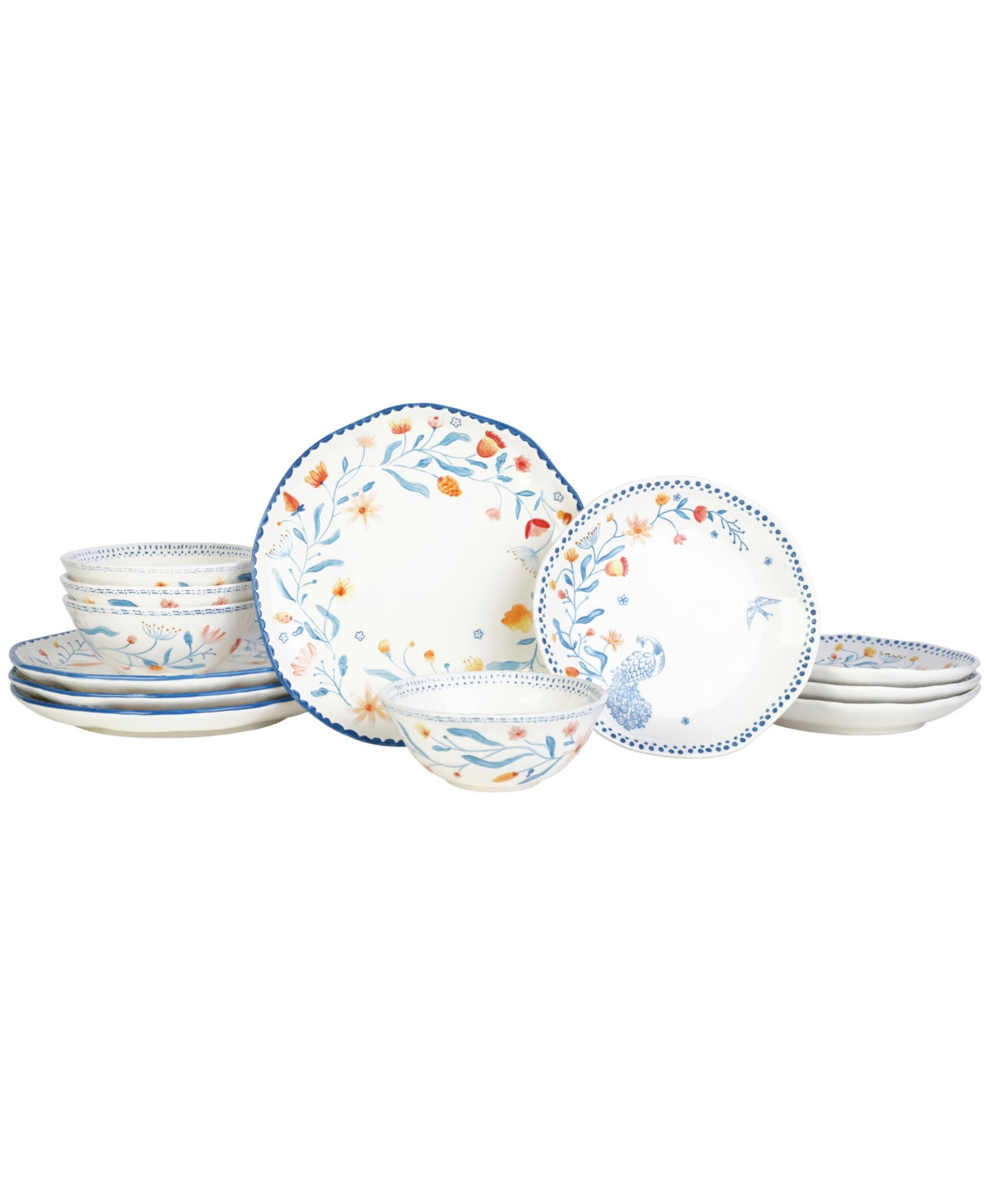 Gracie 12 Pc. Dinnerware Set, Service for 4 - Assorted