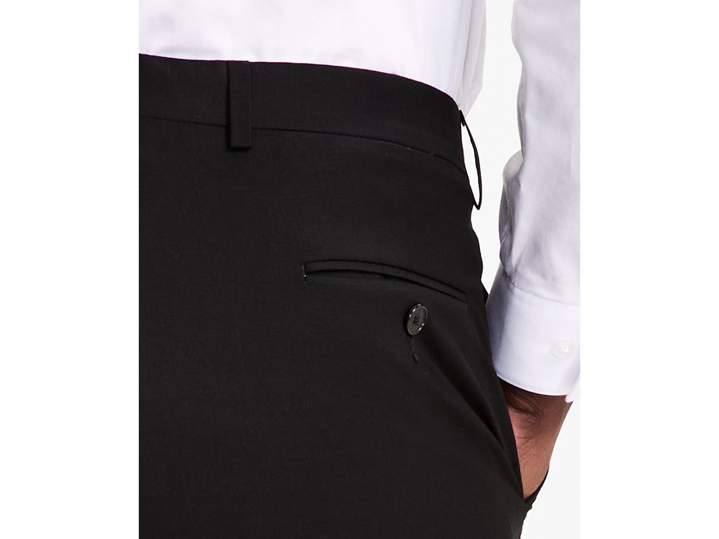 Мужские брюки Calvin Klein Extra Slim Wool Blend Suit, цвет: Чёрный — фото 6
