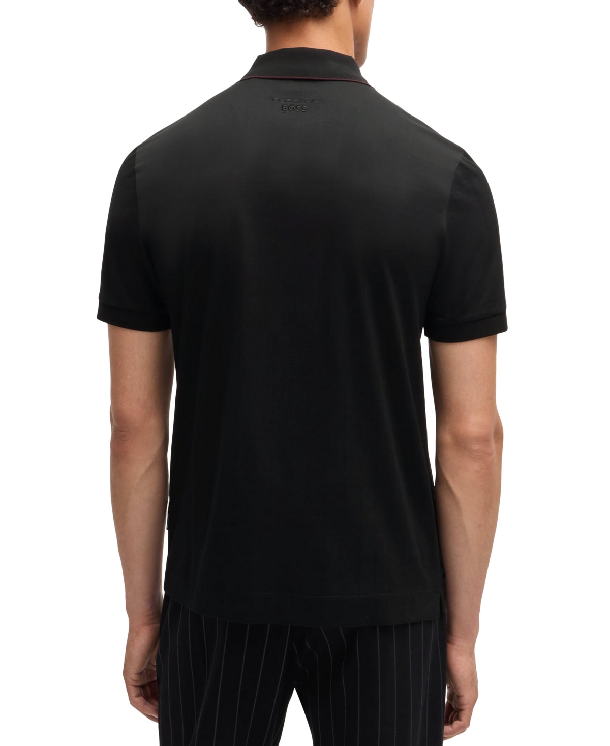 Boss by Hugo Boss Men's Porsche X Boss Striped Cotton-Jacquard Polo Shirt
