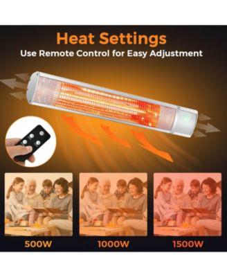 1500W Outdoor Electric Patio Heater with Remote Control
