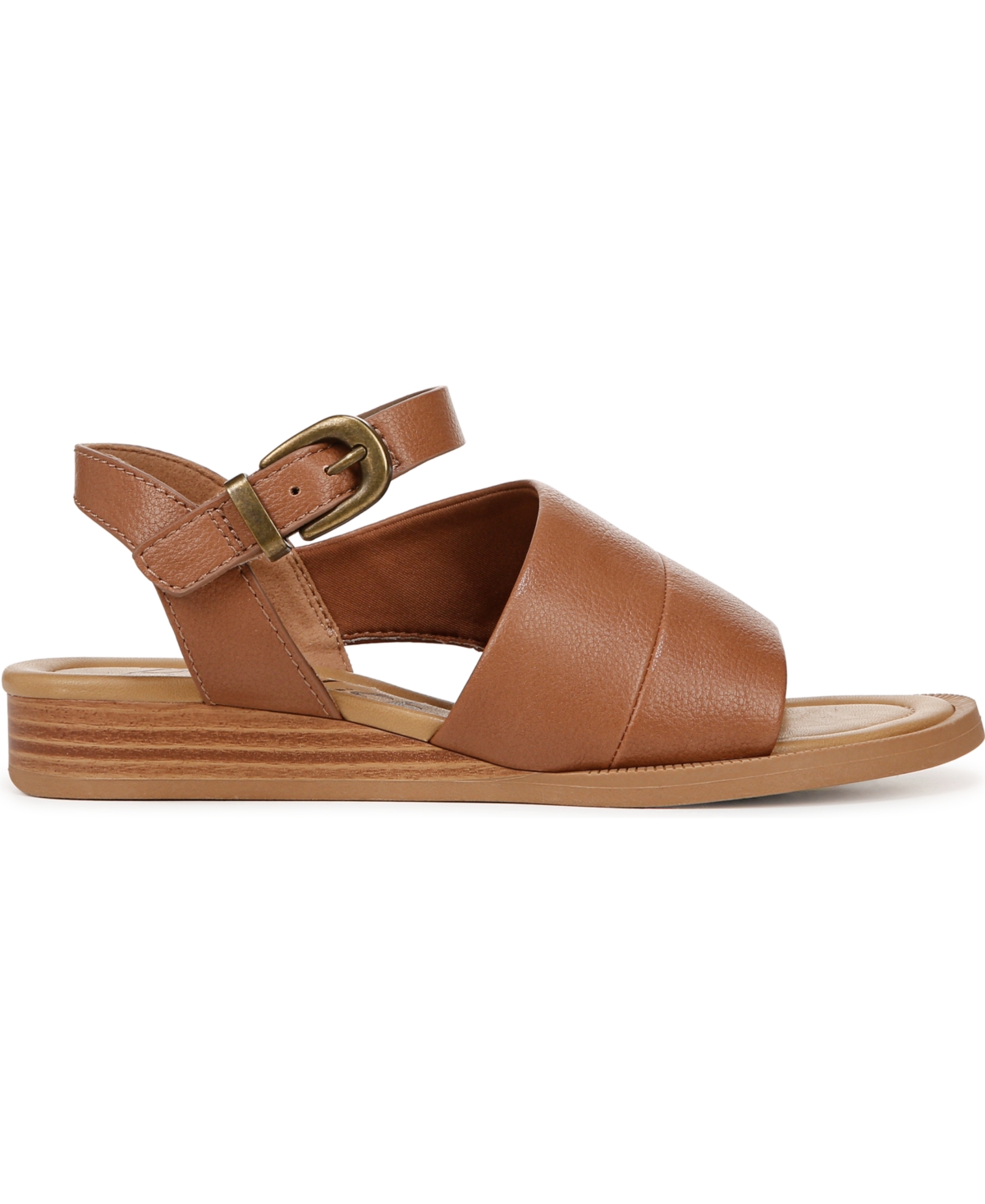 Shop Blowfish Malibu Women's Ardice Strappy Low Wedge Sandals In Tan Faux Leather