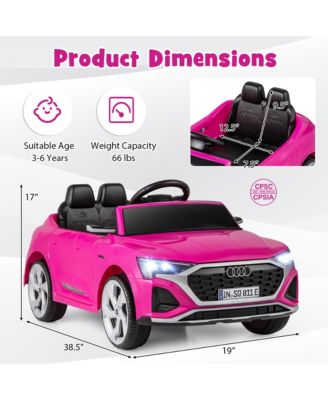 12V Kids Ride On Car w/Remote Control 4 Wheels Suspension 3 Speeds LED Headlight