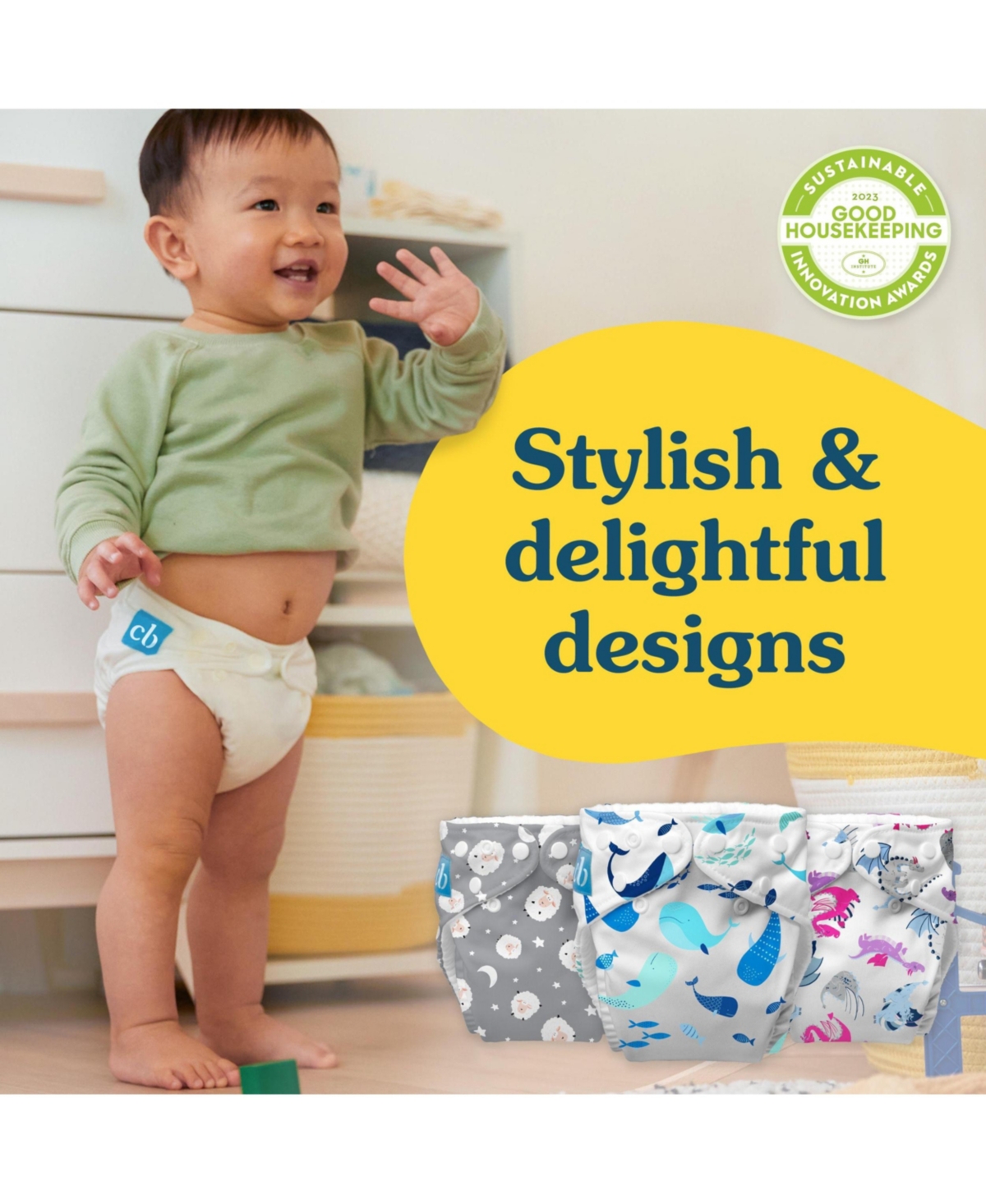 Charlie Banana 1 Pack - Reusable Cloth Diaper One Size