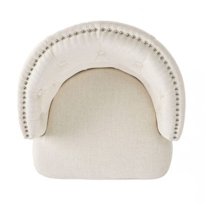 Set of 2 Swivel Bar Stools with Nailhead Trim, 32'' Seat Height for Kitchen Island or Home Bar -The Pop Home