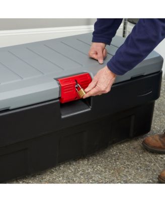 48 Gallon Black Action Packer Lockable Latch Storage Box Tote, Single