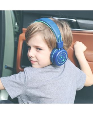 KidJamz KJ55BT Safe Listening Bluetooth Wireless Headphones for Kids w/ LED Lights