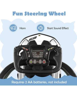 3-in-1 Licensed Lamborghini Ride on Push Car Stroller Sliding Car w/ Sound