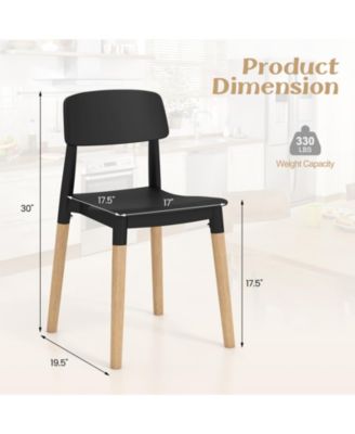 GOUUN Modern Dining Side Chairs Set of 4 with Ergonomic Backrest for Dining Room