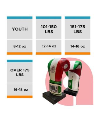Invincible Fight Gear Standard Hook and Loop Leather Training Boxing Gloves with Mexican Flag Colors -Ideal for Boxing, Kickboxing, Muay Thai, MMA for Men Women and Kids (14oz)