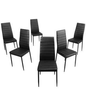 Set of 2 or 6 High Back Dining Chairs-Set of 6