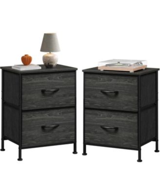 Nightstand Set of 2 2 Drawer Dresser for Bedroom Small Dresser with 2 Drawers Bedside Furniture Night Stand End Table for Bedroom College Dorm