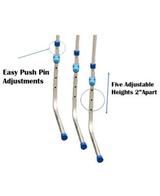 AMBER Track and Field Self Return Aluminum Hurdle Midi Adjustable from 23" to 34" (Set of 3)