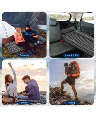 Ultralight Sleeping Pad with Carrying Bag, Compact & Self-Inflating, Gray