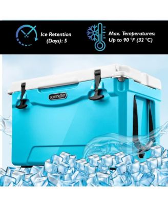 50-Quart Portable Cooler Box, Holds Up to 63 Cans