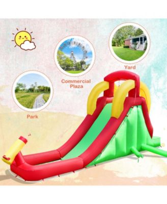 Inflatable Water Slide Bounce House with Climbing Wall Jumper and 480W Blower