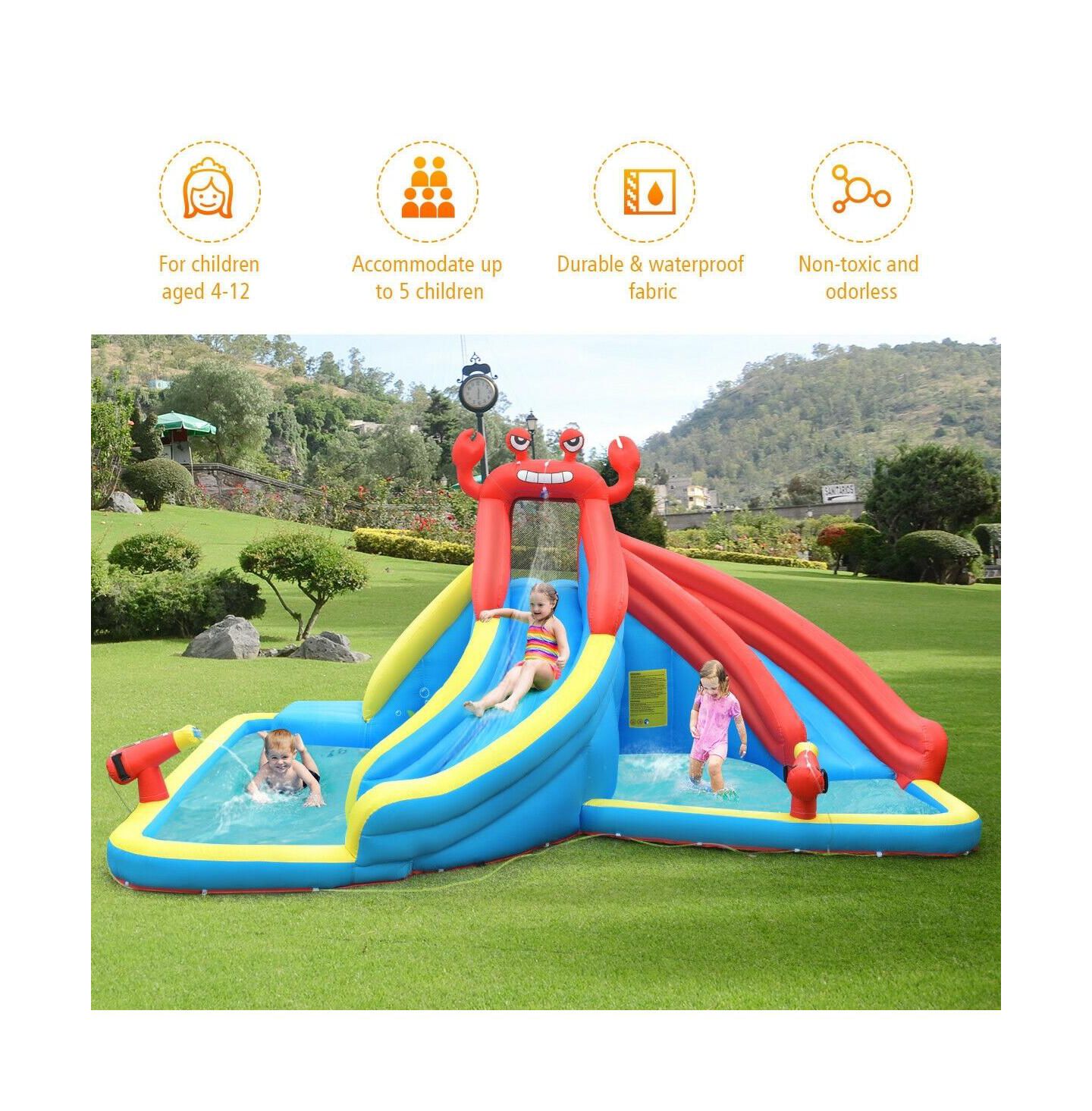 Детская игрушка GOUUN Inflatable Water Slide Bounce House with Water Cannon and Blower — фото 4