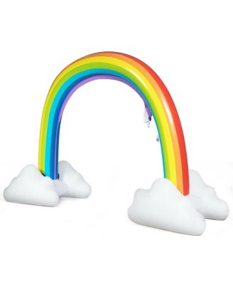 Inflatable Rainbow Sprinkler Backyard Games Outside Water Toy Yard