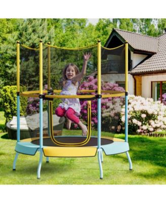 48 Inch Toddler Trampoline with Safety Enclosure Net